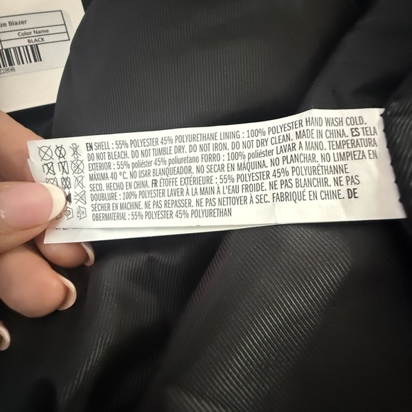 Endless Rose Black Faux Leather Blazer - Picture 5 of 9